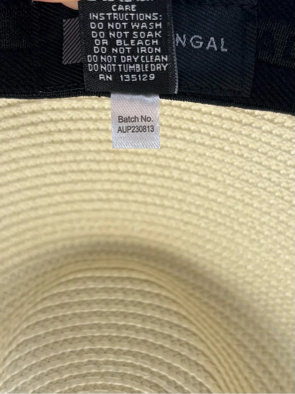 Kooringal Cypress Safari Hat Fedora Wide Brim Sun Hat Ivory/Black Unisex M 58cm
